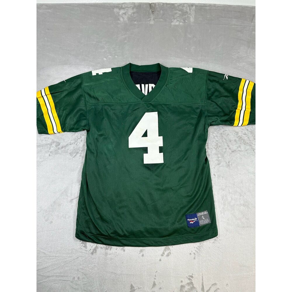 Vintage Reebok‎ NFL Green Bay Packers Brett Favre #4 Jersey Size L